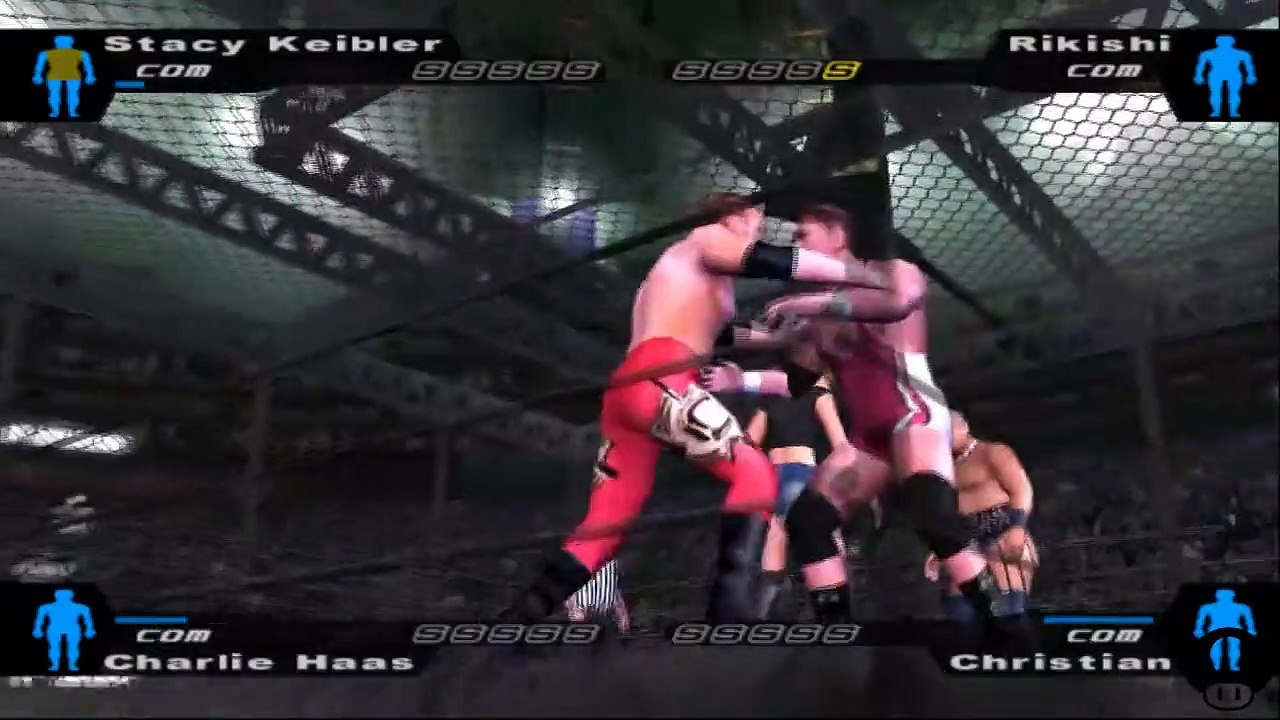 Here Comes the Pain Stacy Keibler vs Rikishi vs Charlie Haas vs Christian
