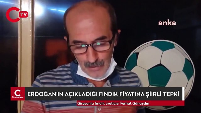 Erdoğan'ın açıkladığı fındık fiyatına şiirli tepki