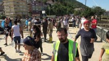 Sinop’ta panik anları: Köprüde çökme tehlikesi