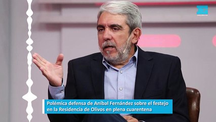 Polémica defensa de Aníbal Fernández sobre el festejo en la Residencia de Olivos en plena cuarentena