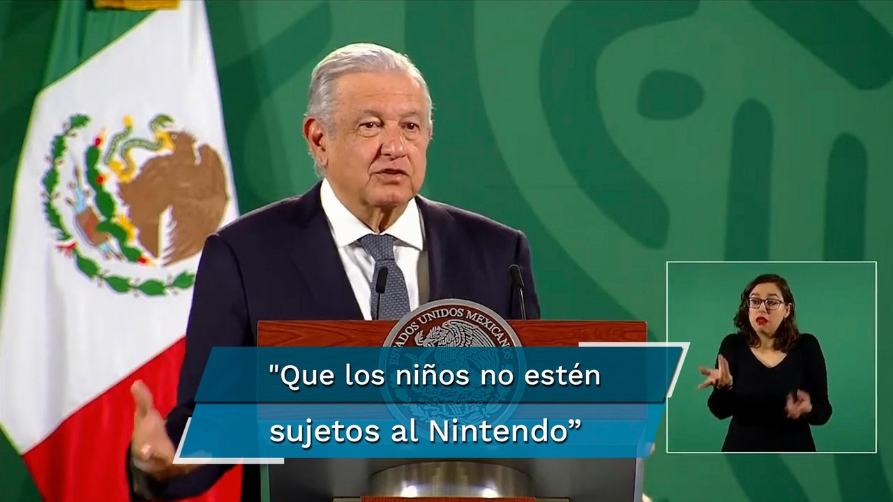 AMLO: Regreso a clases presenciales es un tema social; niños no pueden seguir sujetos al Nintendo