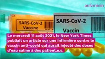 Coronavirus : une infirmière anti-vaccin injecte de l'eau saline à 8 600 personnes