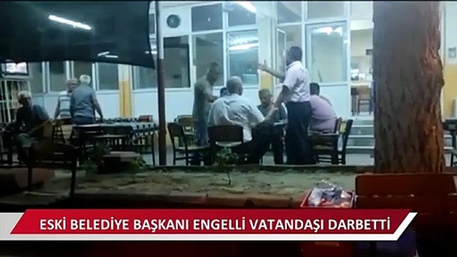 Eski belediye başkanı ve kuzeni, engelli vatandaşı darbetti