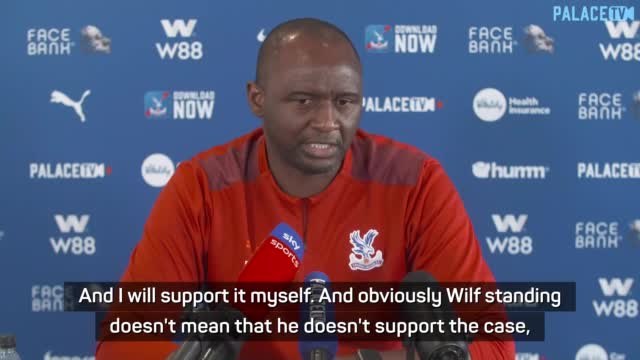 Vieira backs Zaha’s stance in not taking knee against racism