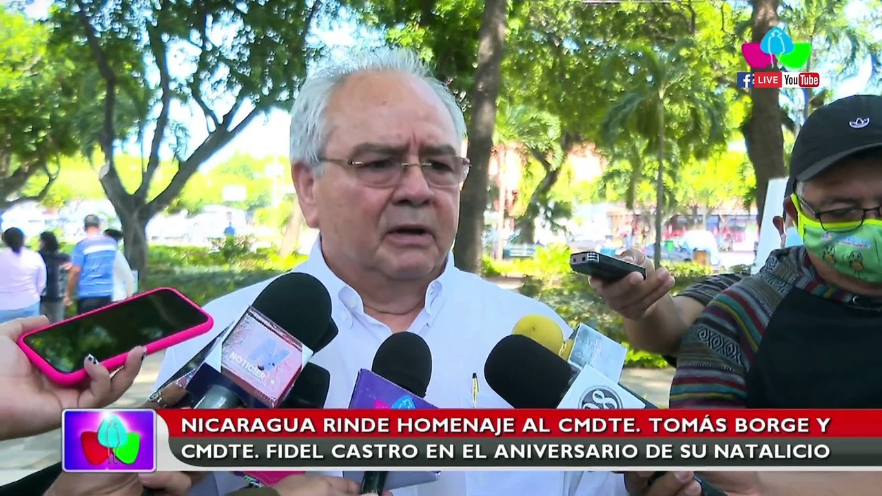 Nicaragua rinde homenaje al Comandante Tomas Borge y Comandante Fidel Castro en el aniversario de su natalicio