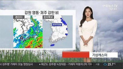 [날씨] 제주도, 강원영동 많은 비…중부 곳곳 소나기
