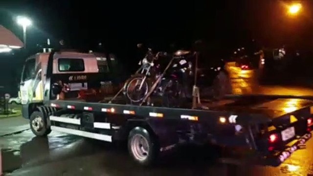 Honda Biz utilizada em tentativa de roubo é apreendida pela PM e levada ao pátio da 15ª SDP