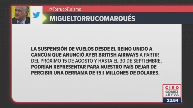 British Airways cancela vuelos a Cancún por alza de contagios