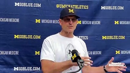 Jim Harbaugh talks Freshmen, OL Rotation