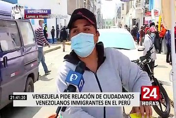 Embajada de Venezuela pide relación de venezolanos en el Perú
