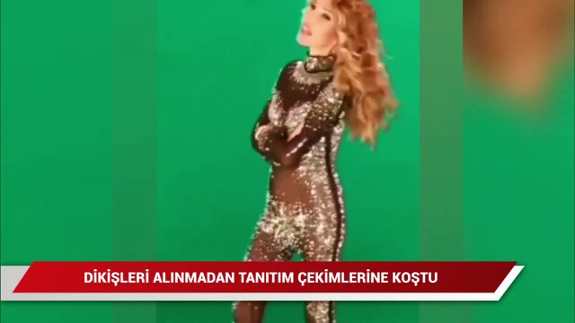 Seren Serengil dikişleri alınmadan tanıtım çekimlerine koştu