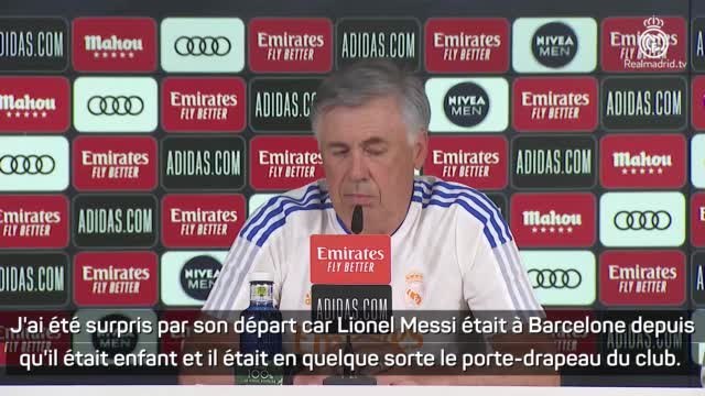 1e j. - Ancelotti : Messi était le porte-drapeau de Barcelone