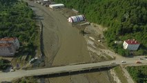 Son dakika haber: KASTAMONU - Abana'da selin yol açtığı hasar drone ile görüntülendi