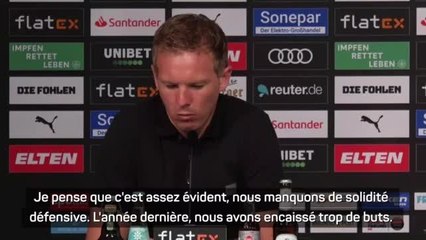 1e j. - Nagelsmann : "Nous manquons de solidité défensive"