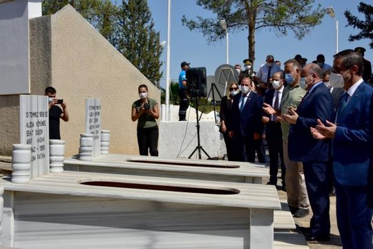 GAZİMAĞUSA - KKTC'de Muratağa, Sandallar ve Atlılar şehitleri anıldı