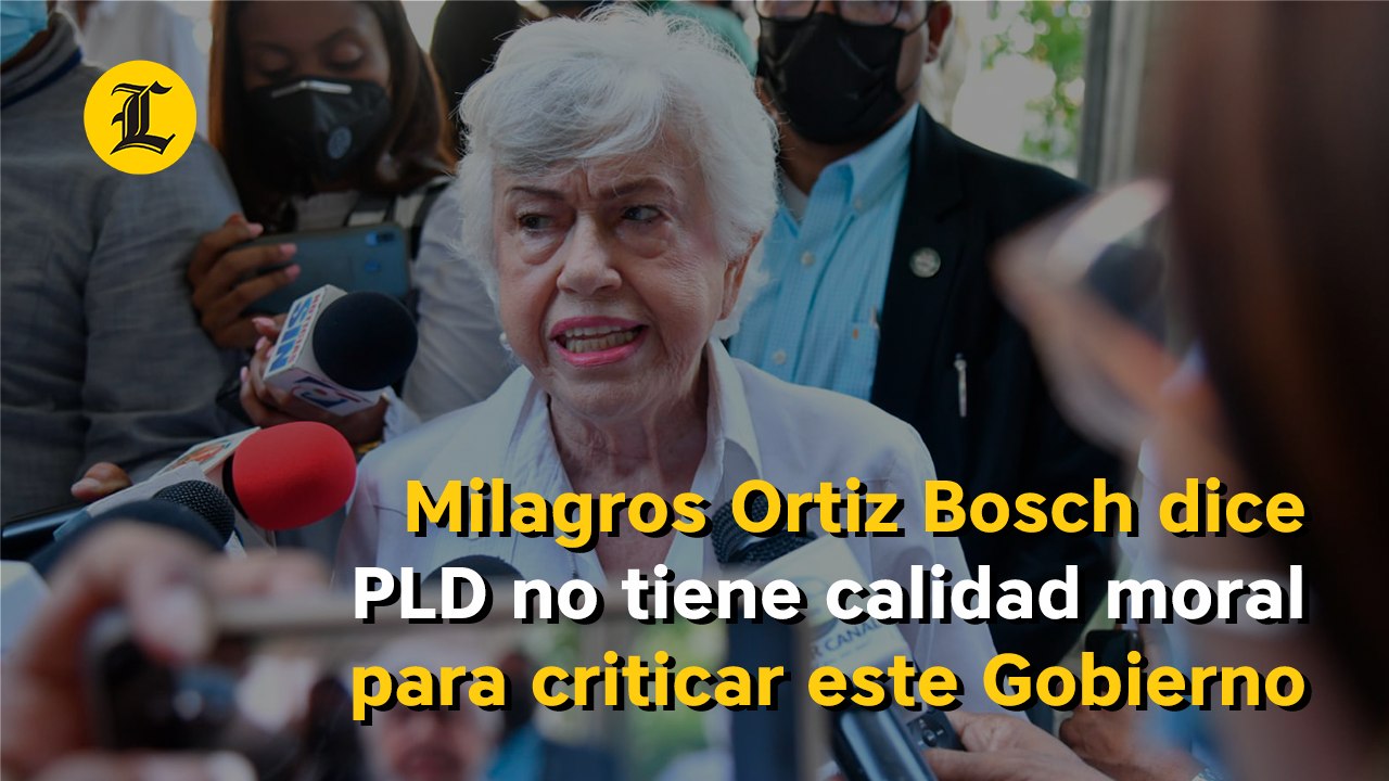 Milagros Ortiz Bosch dice PLD no tiene calidad moral para criticar este Gobierno