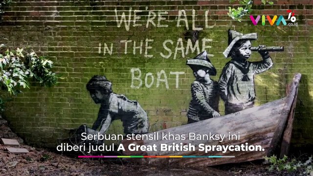 Serbuan 'Stensil Menyentil' Banksy Bikin Heboh Inggris