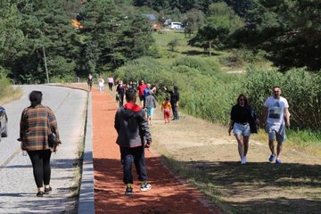 Abant'ta hafta sonu yoğunluğu yaşanıyor