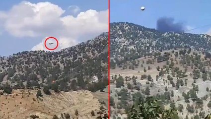 8 kişinin hayatını kaybettiği uçağın düşme anı görüntüleri kameraya kaydedildi