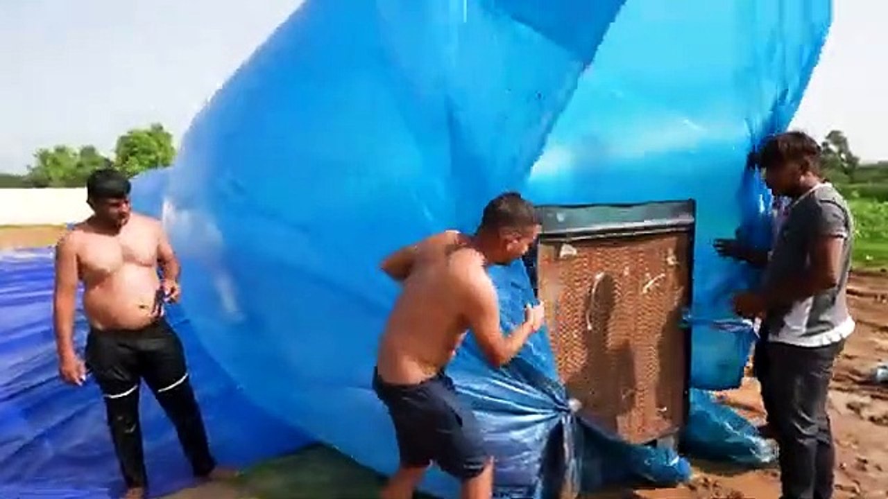 Liquid nitrogen In Tunnel Swimming Pool - Big Mistake!_360P