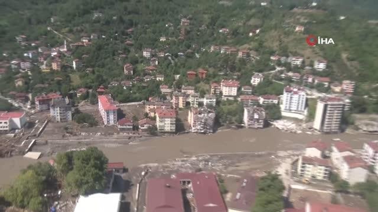 Ayancık, Türkeli ve Bozkurt'taki felaketin boyutu helikopterden daha net göründü