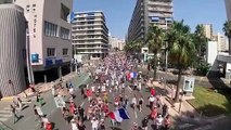 Les manifestants anti-pass sanitaire à Toulon