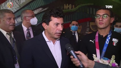 وزير الشباب والرياضة لأبطال "أولمبياد طوكيو": شرفتونا واللي حققتوه متحققش لمصر من 1928