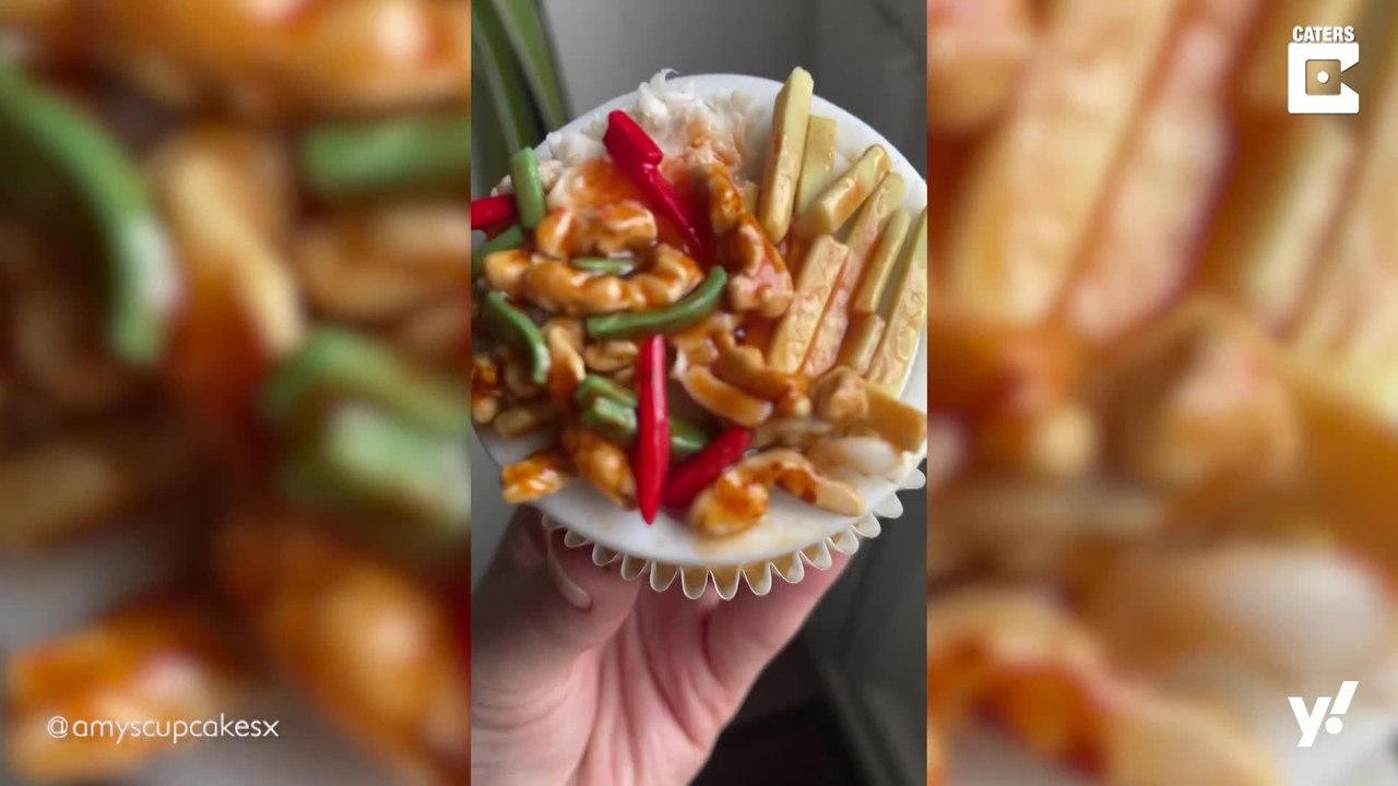 Zuckersüße Cupcakes im Fast Food-Design