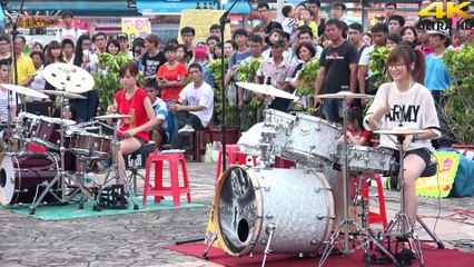 4K畫質 曼青 羅小白 爵士鼓 王妃(4K 2160p)@凱旋夜市爵士鼓表演[無限HD]