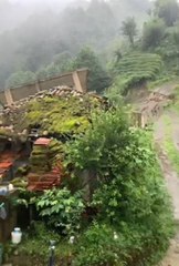 Son dakika: RİZE'DE 'OTURULAMAZ' RAPORLU EV İNŞAATININ, HEYELANDA KAYDIĞI ANLAR KAMERADA