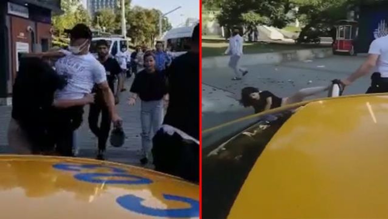 Taksim'de seyyar satıcıya tekme atan şahıs hakkında İBB'den açıklama