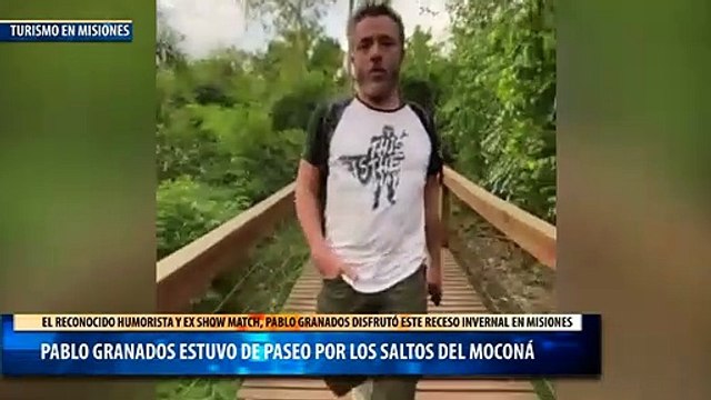 Pablo Granados estuvo de paseo por los Saltos del Moconá