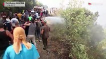 شاهد: جهود رجال الإطفاء والمتطوعين تتواصل لإخماد حرائق منطقة القبائل في الجزائر