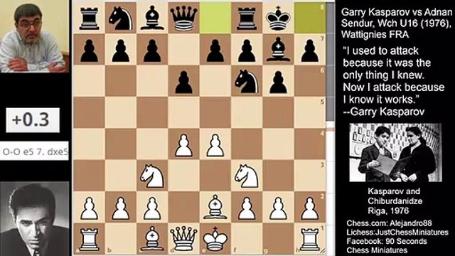 Kasparov blockades black´s position and suffocates his opponent (1976)