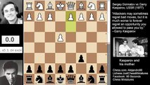 Kasparov allows his adversary to play agressive moves and suddenly traps the Queen (1977)