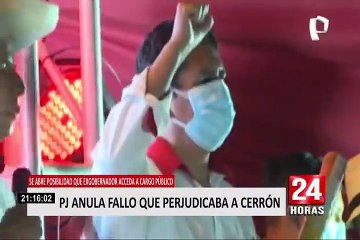 Poder Judicial anuló fallo que rechazó pedido de Cerrón para levantar inhabilitación