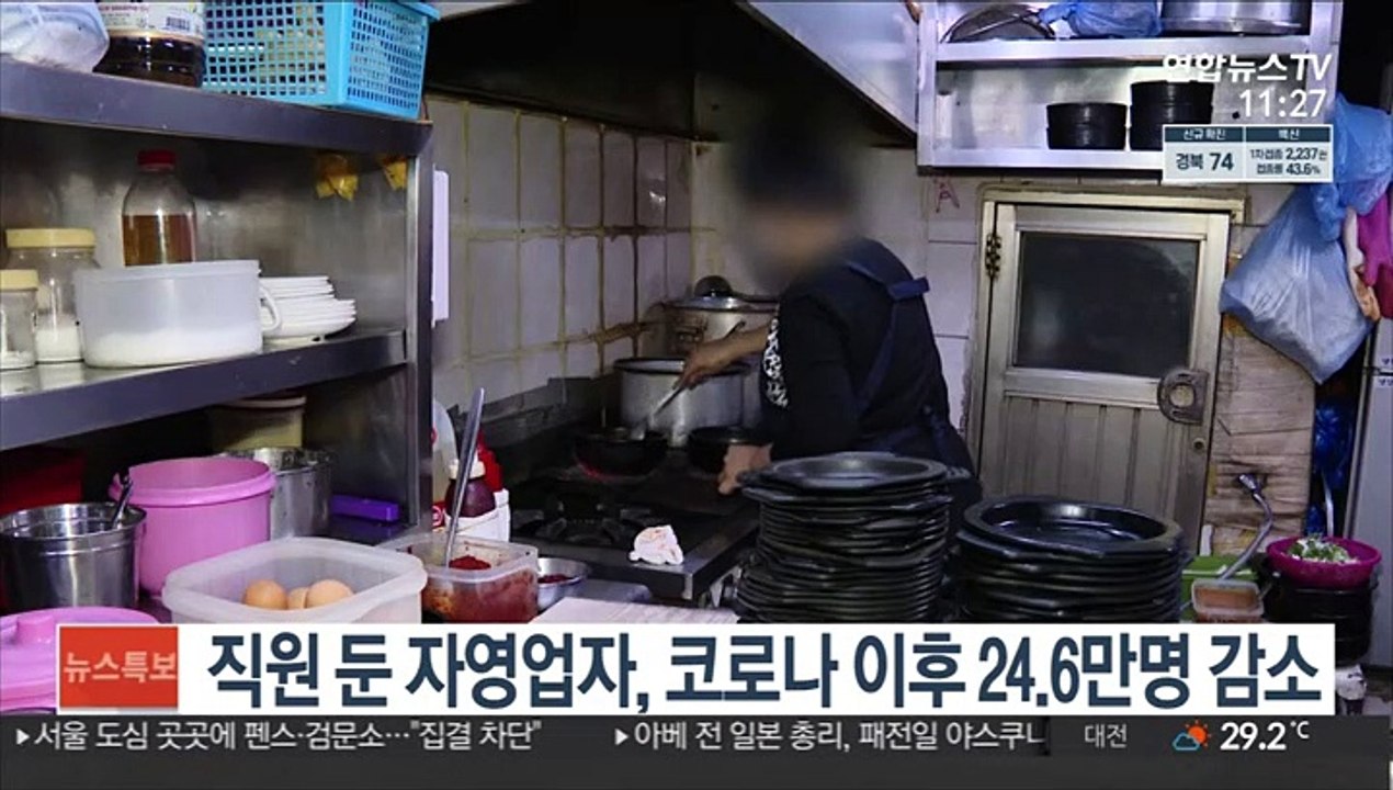 직원 둔 자영업자 코로나 이후 24.6만명↓