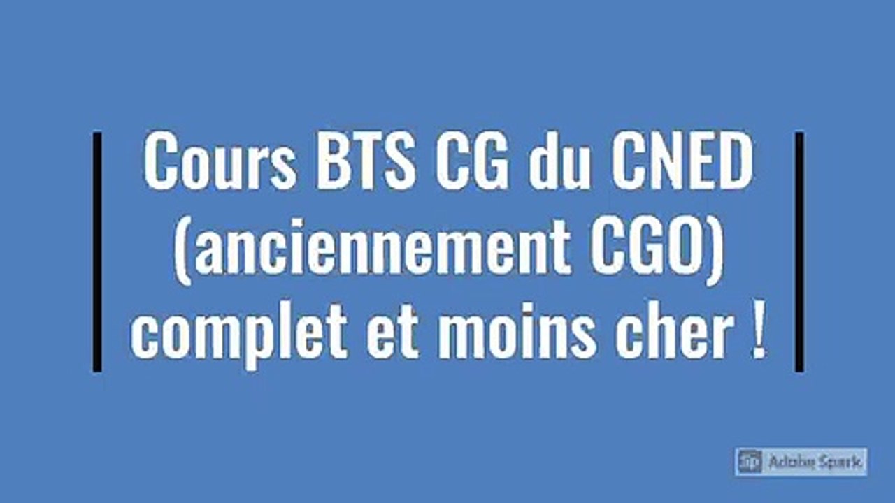 Vente cours BTS CG du CNED