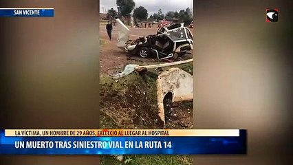Un muerto tras siniestro vial en la ruta 14