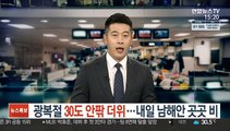 [날씨] 광복절 30도 안팎 더위…내일 남해안 곳곳 비