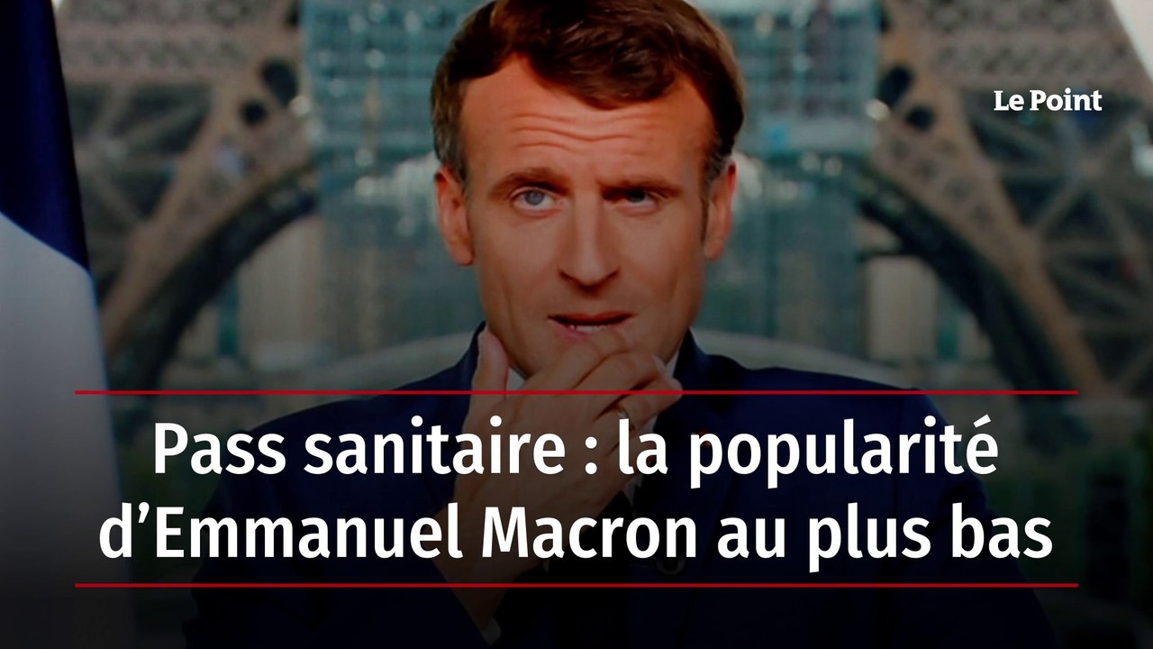 Pass sanitaire : la popularité d’Emmanuel Macron au plus bas