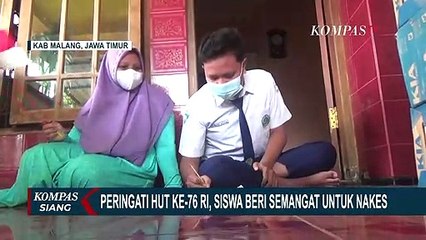Peringati HUT Ke-76 RI, Siswa MAN 6 Kepanjen Beri Semangat Nakes Lewat Puzzle Hati