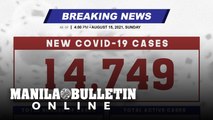 DOH reports 14,749 new cases, bringing the national total to 1,741,616, as of AUGUST 15, 2021