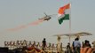Flower petals showered at Red Fort by IAF helicopters