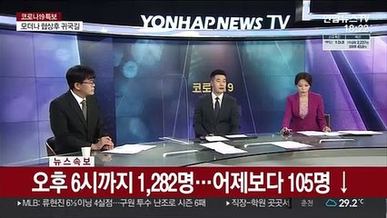 [속보] 오후 6시까지 1,282명…어제보다 105명↓