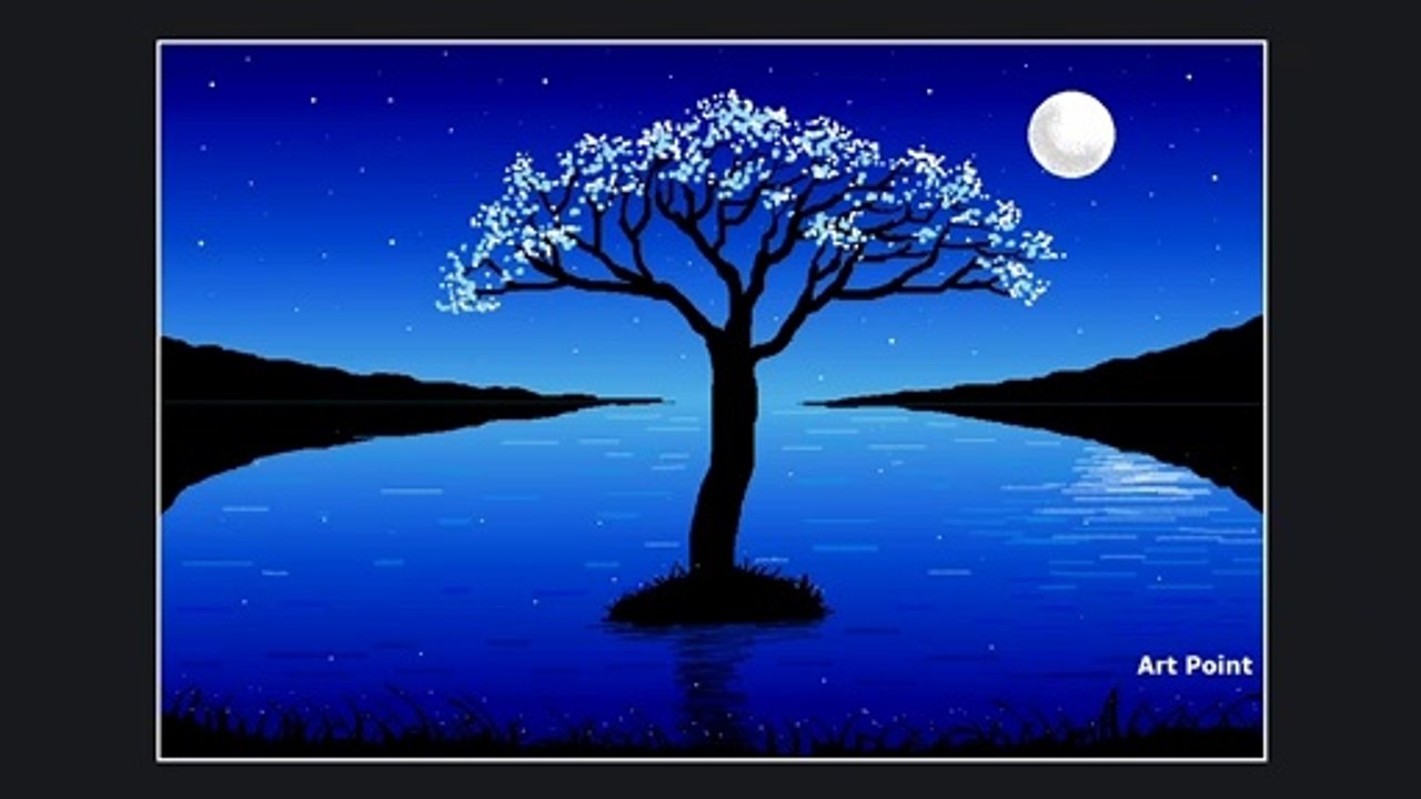 How to Draw - in computer| Microsoft paint tutorial | ms paint | scenery drawing 128 - Art Point