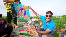 Flying Single Kite With 10 Manjha Charkhi क्या ये सबकी पतंग काट देगी_ Unexpected Results || Crazy XYZ||_360P