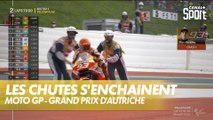 La chute de Marc Marquez sous la pluie - GP d'Autriche MotoGP