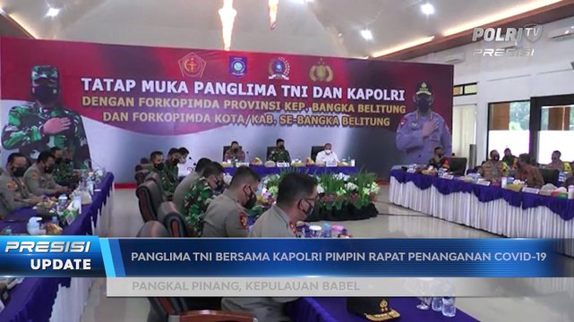 Panglima TNI dan Kapolri Tinjau Langsung Penanganan Covid-19 di Kepulauan Bangka Belitung