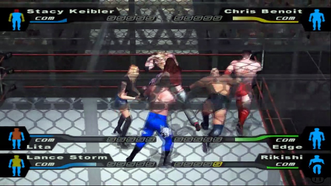 Here Comes the Pain Stacy Keibler vs Chris Benoit vs Lita vs Edge vs Lance Storm vs Rikishi